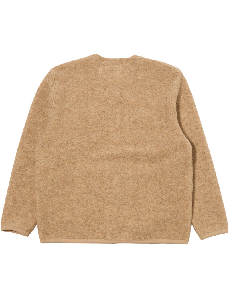 Universal Works Cardigan Fawn Wool Fleece