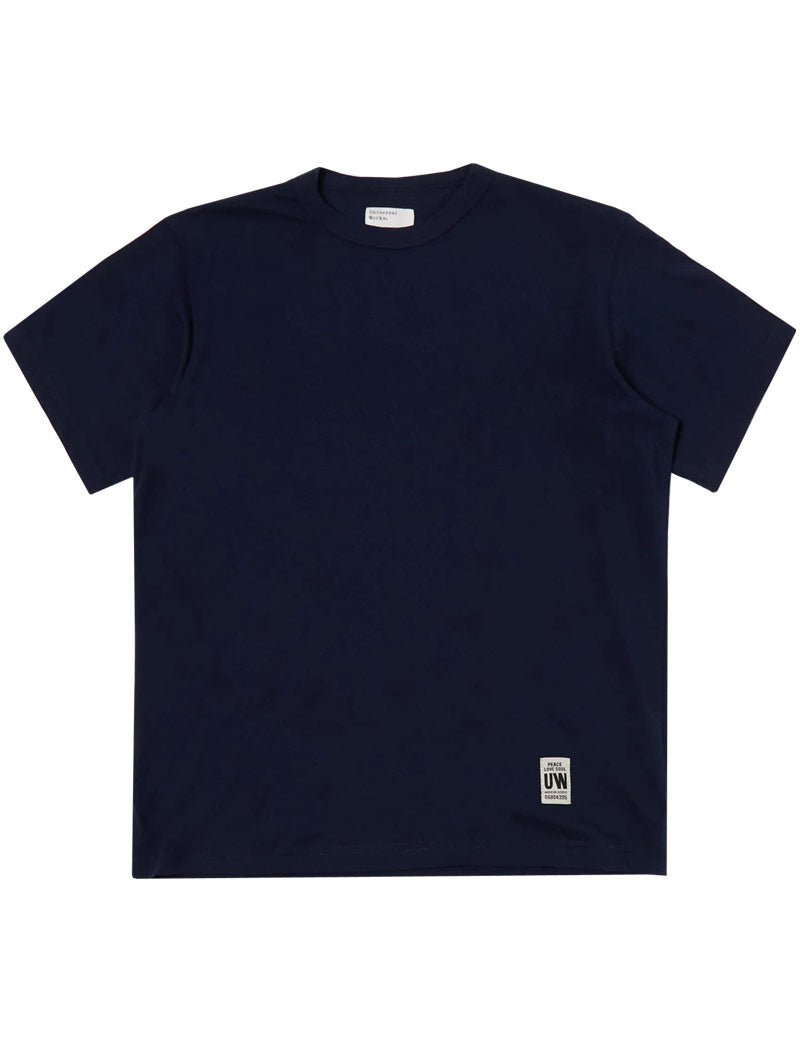 Universal Works Single Jersey Core Tee Navy Front