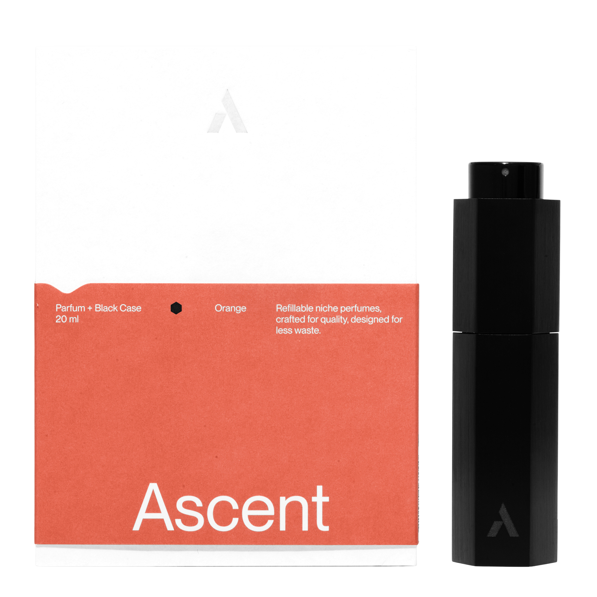 Ascent Orange Parfum Starter Kit Black Case Box and case