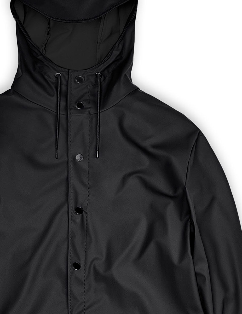 Rains Long Rain Jacket Black 12020