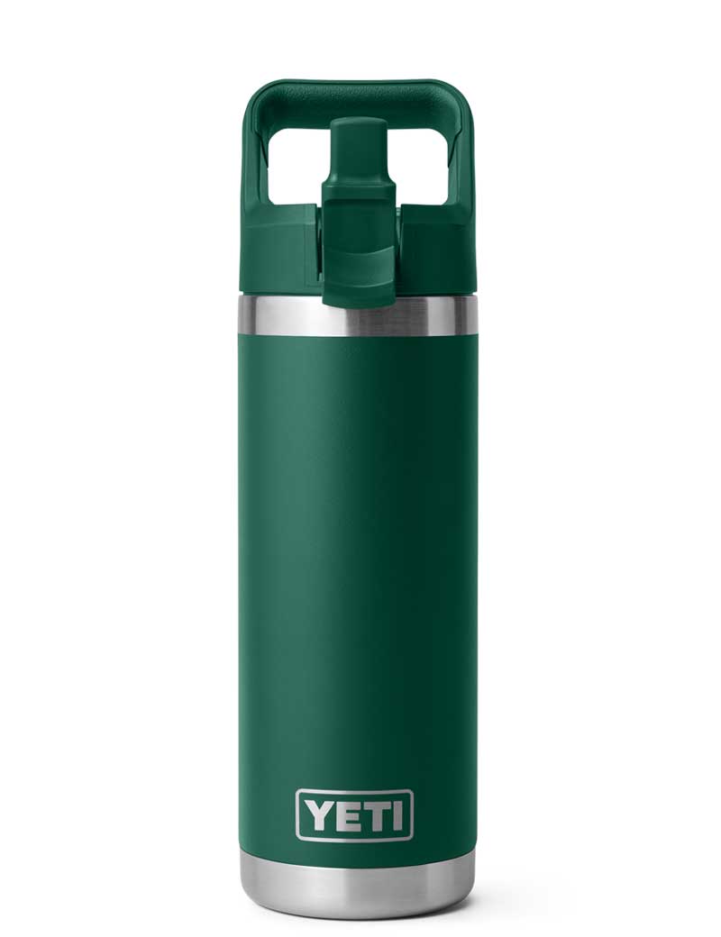 Yeti Rambler 18 OZ C Straw Bottle Black Forest Green