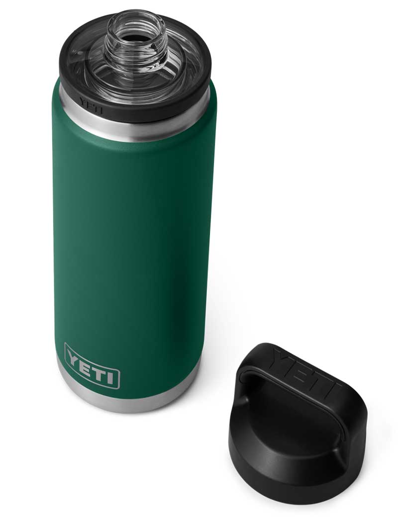 Yeti Rambler 26 OZ Bottle Chug Black Forest Green