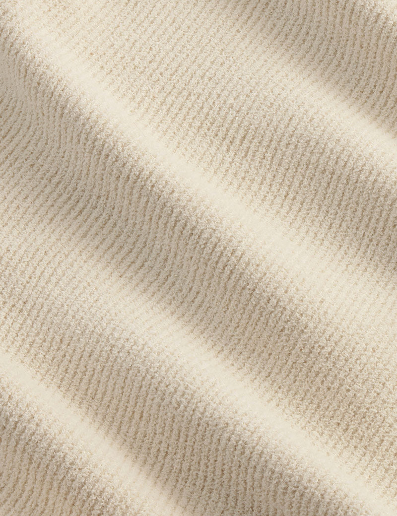 NN07 Danny Crewneck Lightweight Sweater Ivory Fabric Detail