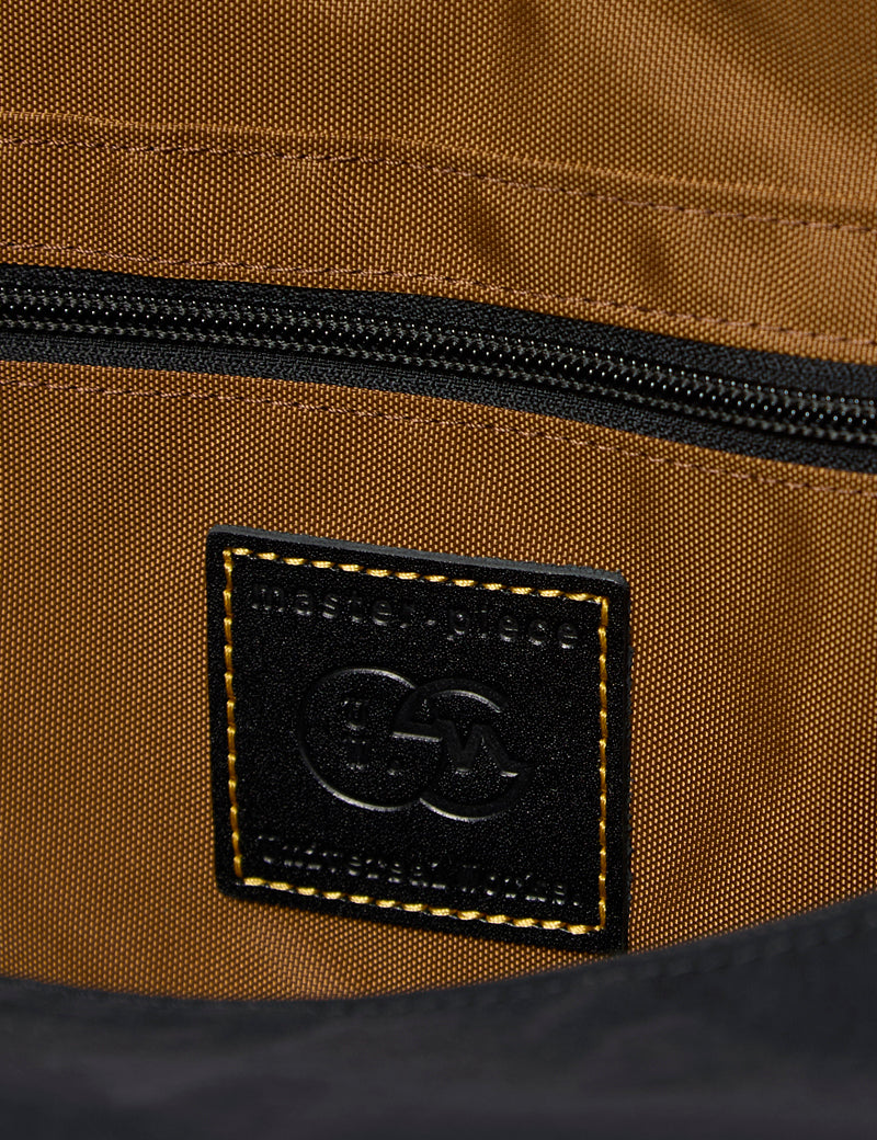 Universal Works X Master-Piece Canvas Shoulder Bag M Black Internal