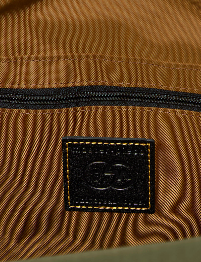 Universal Works X Master-Piece Canvas Shoulder Bag M Olive Interior