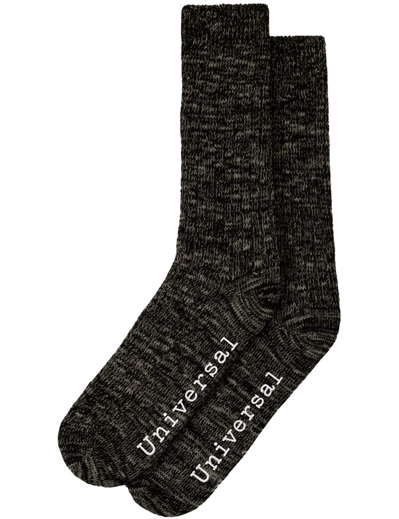 Universal Works Slub Sock Slub Knit Charcoal