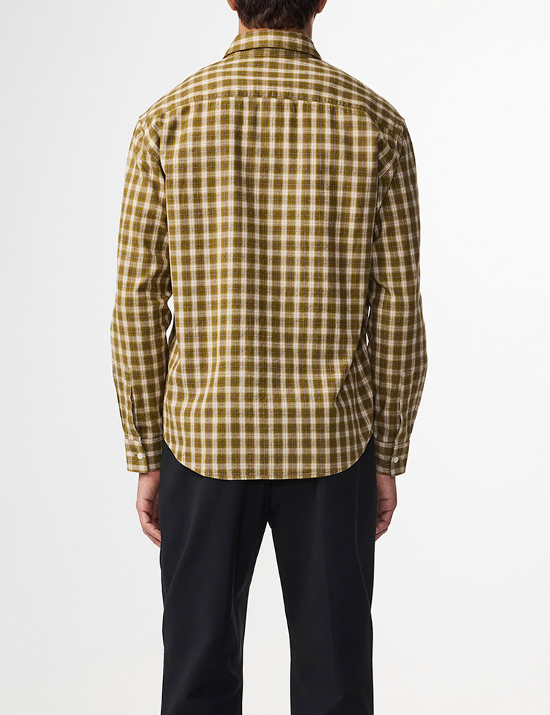 NN07 DEON FLANNEL SHIRT MOSS CHECK