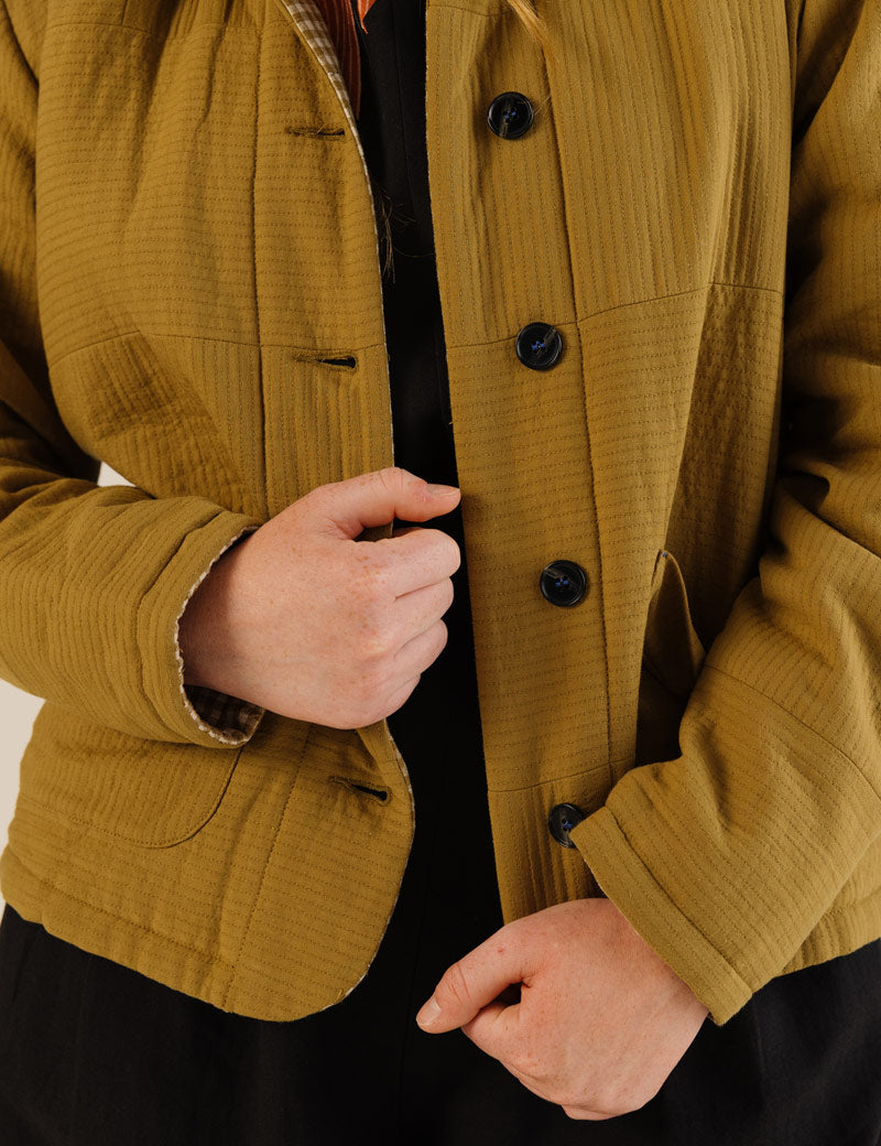 Sideline Molly Jacket Olive Buttons