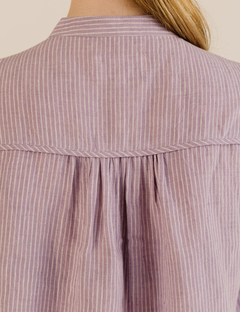 Sideline Deli Shirt Lilac Fabric Detail
