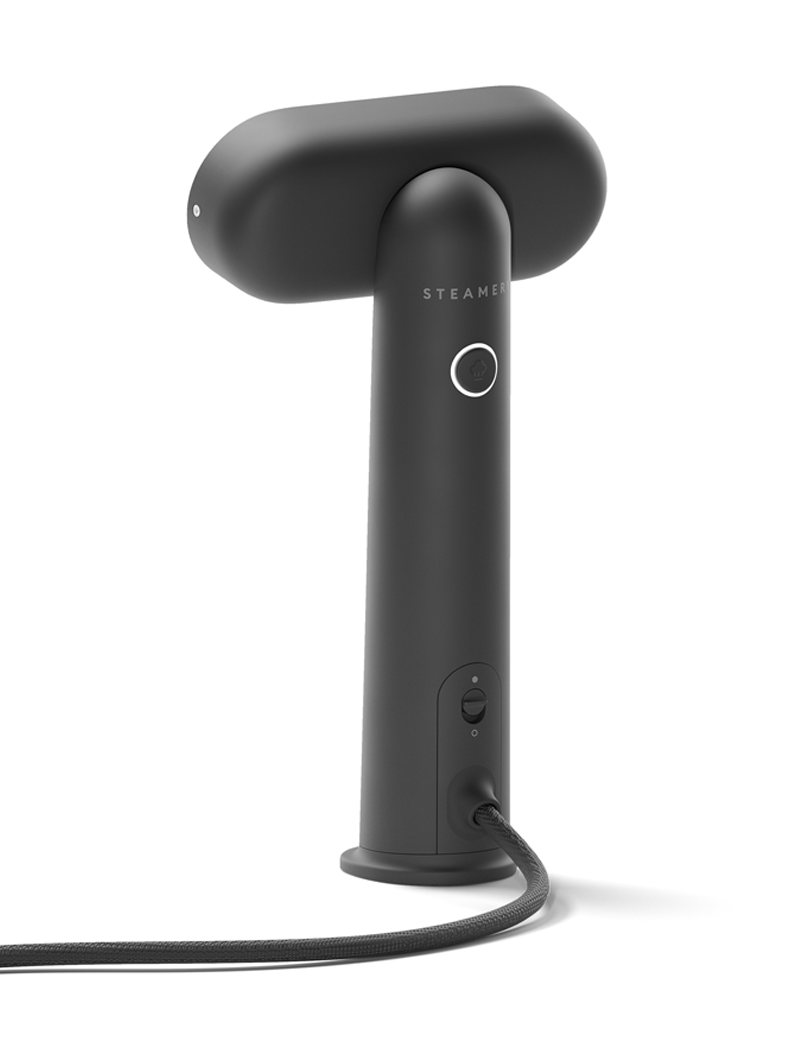Steamery Cirrus Lite Travel Steamer Charcoal Angled View