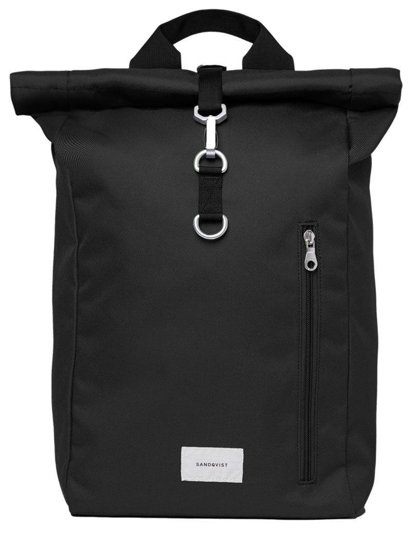 Sandqvist Ground Rolltop Backpack L Black Black