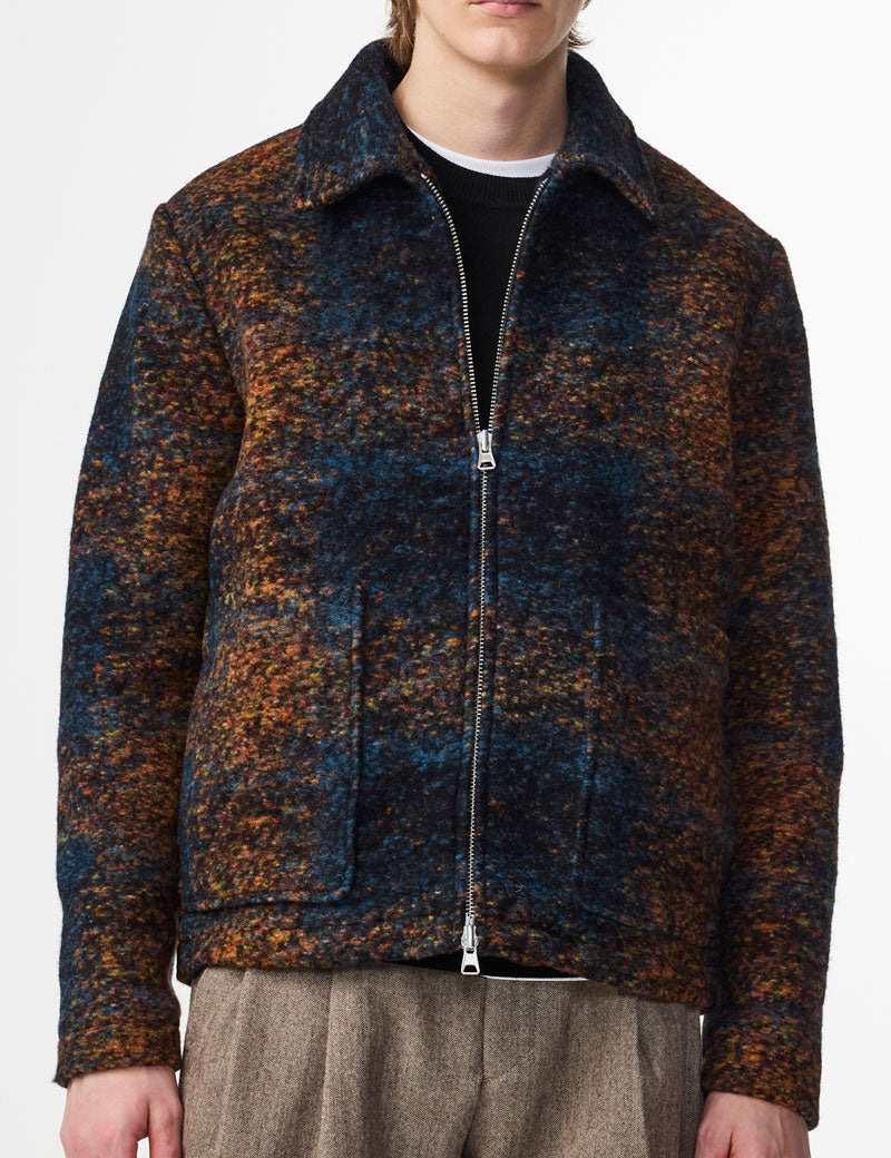 NN07 Gael Jacquard Jacket Blue Multi