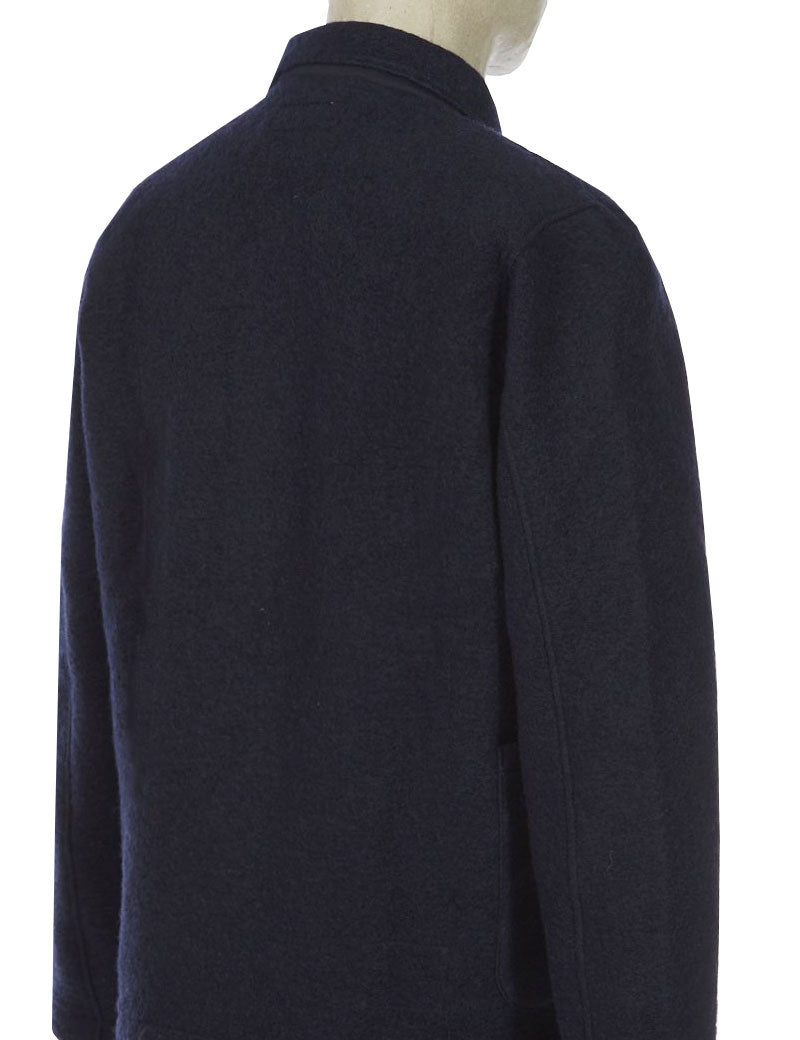 Universal Works Lumber Jacket Navy Wool Fleece