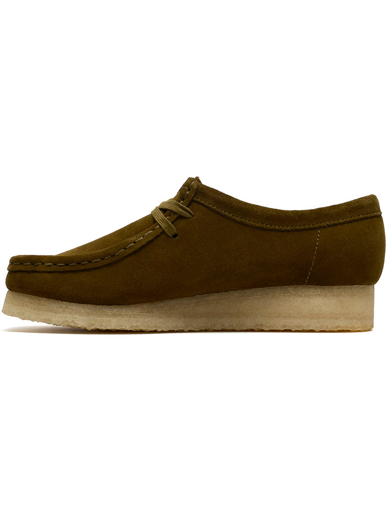 Clarks Originals Wallabee Olive Suede Women's Inside