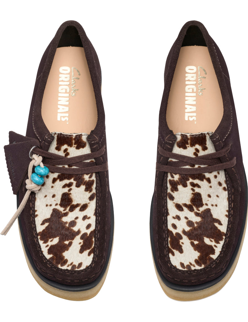 Clarks Originals Wallacraft Bey Shoes Brown Combi Suede Women's