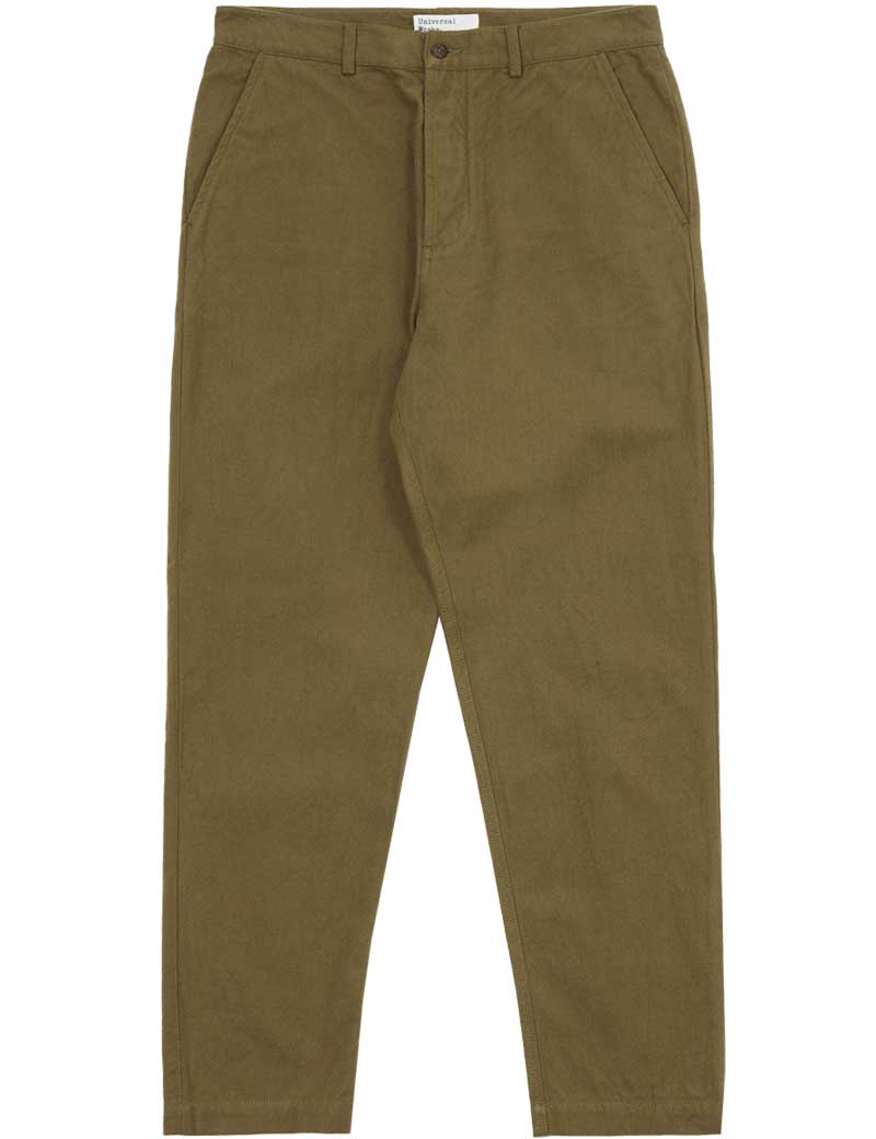 UNIVERSAL WORKS MILITARY CHINO NEBRASKA COTTON OLIVE