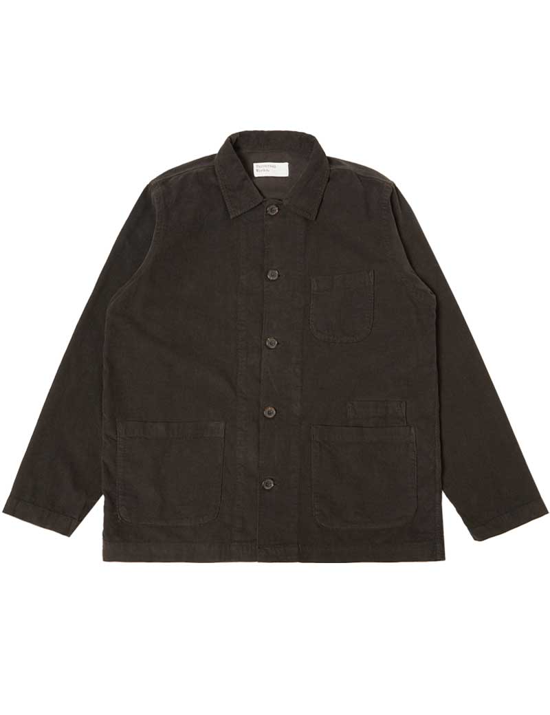 UNIVERSAL WORKS BAKERS OVERSHIRT FINE CORD LICORICE