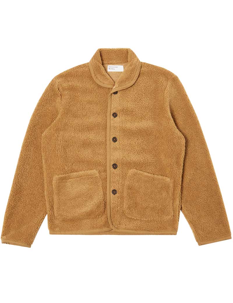 UNIVERSAL WORKS LANCASTER JACKET SAND MOUNTAIN FLEECE