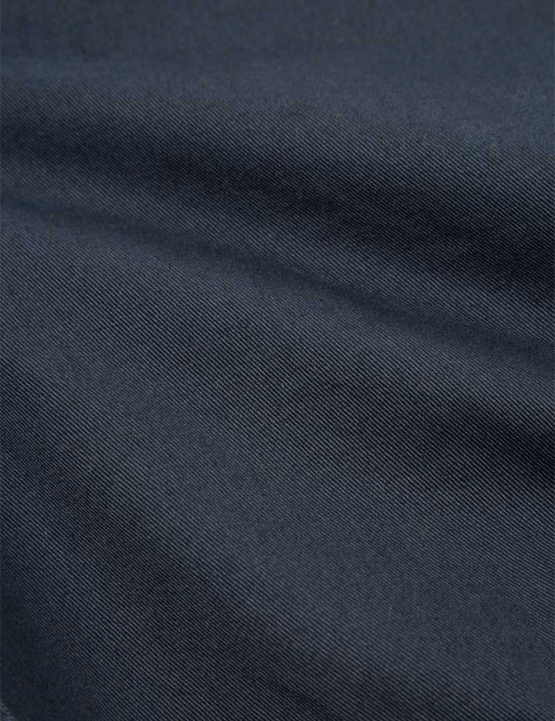 Universal Works Beach Short Navy Twill Fabric Detail