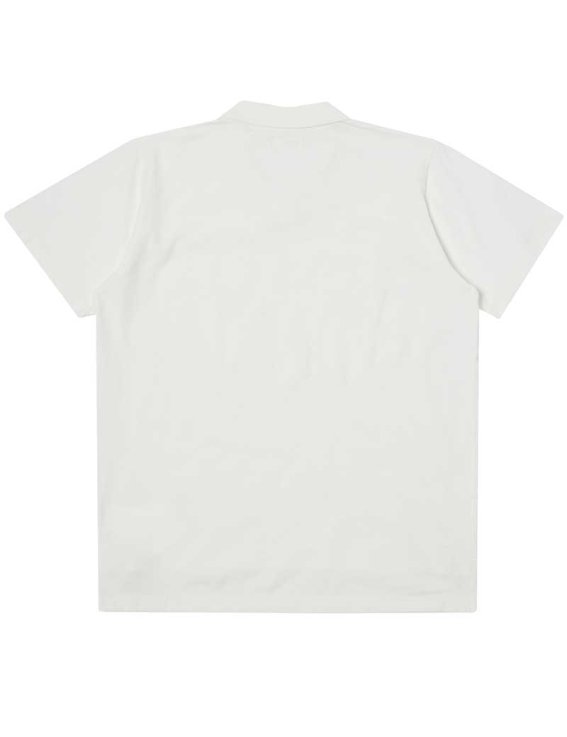 UNIVERSAL WORKS VACATION POLO SHIRT OFF WHITE PIQUET