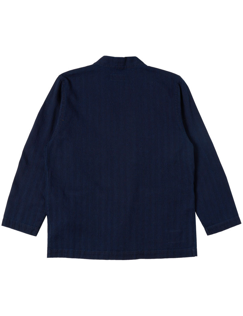 Universal Works Kyoto Work Jacket Herringbone Rec Indigo