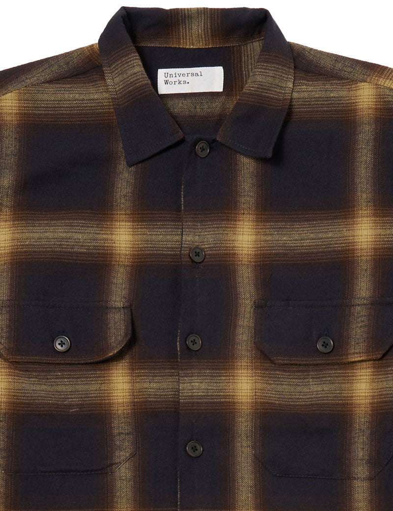 Universal Works Utility Shirt Canyon Check Navy