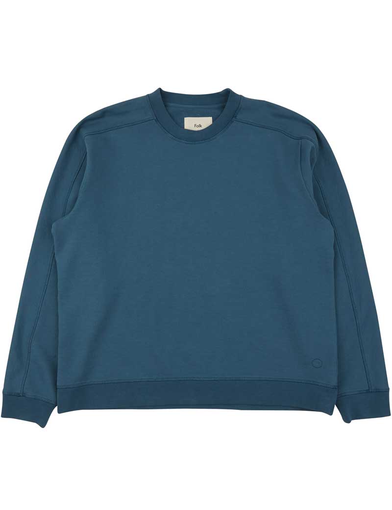 FOLK PRISM SWEATSHIRT OCEAN BLUE