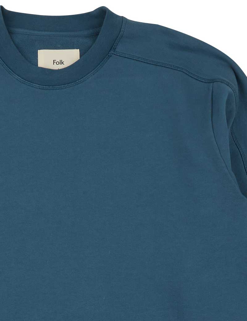 FOLK PRISM SWEATSHIRT OCEAN BLUE