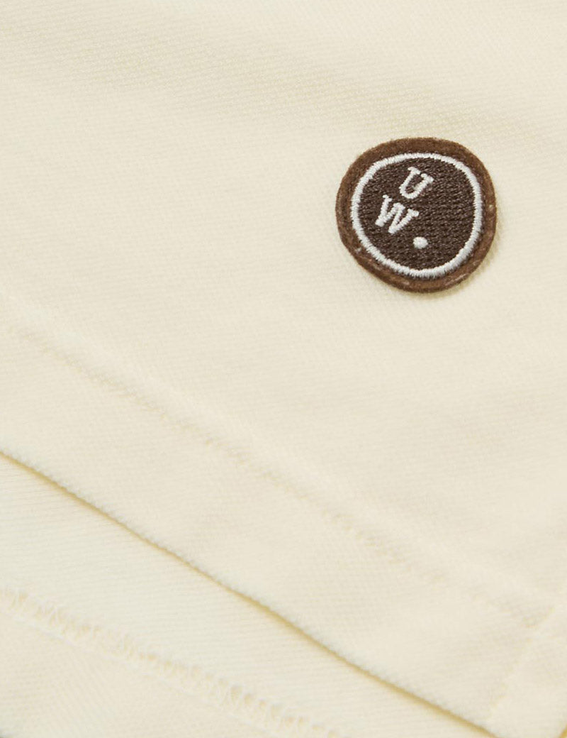 Universal Works Vacation Polo Ecru Piquet Detail