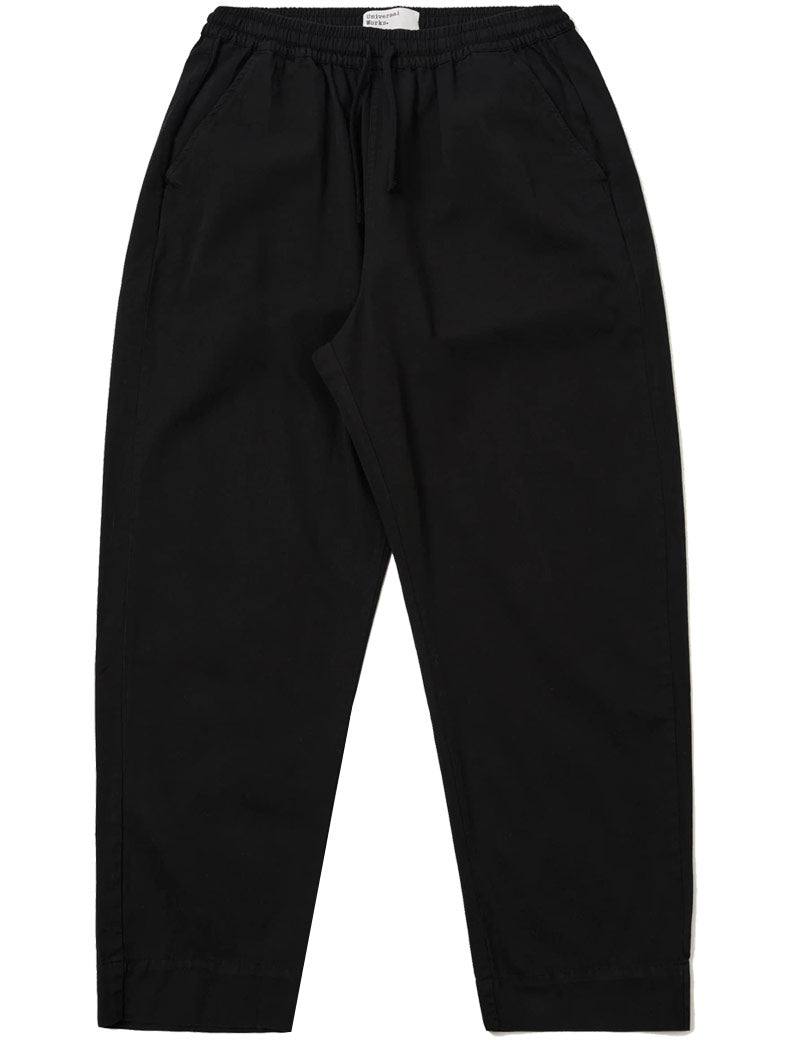 Universal Works Judo Pant Kelly Cotton Black Front