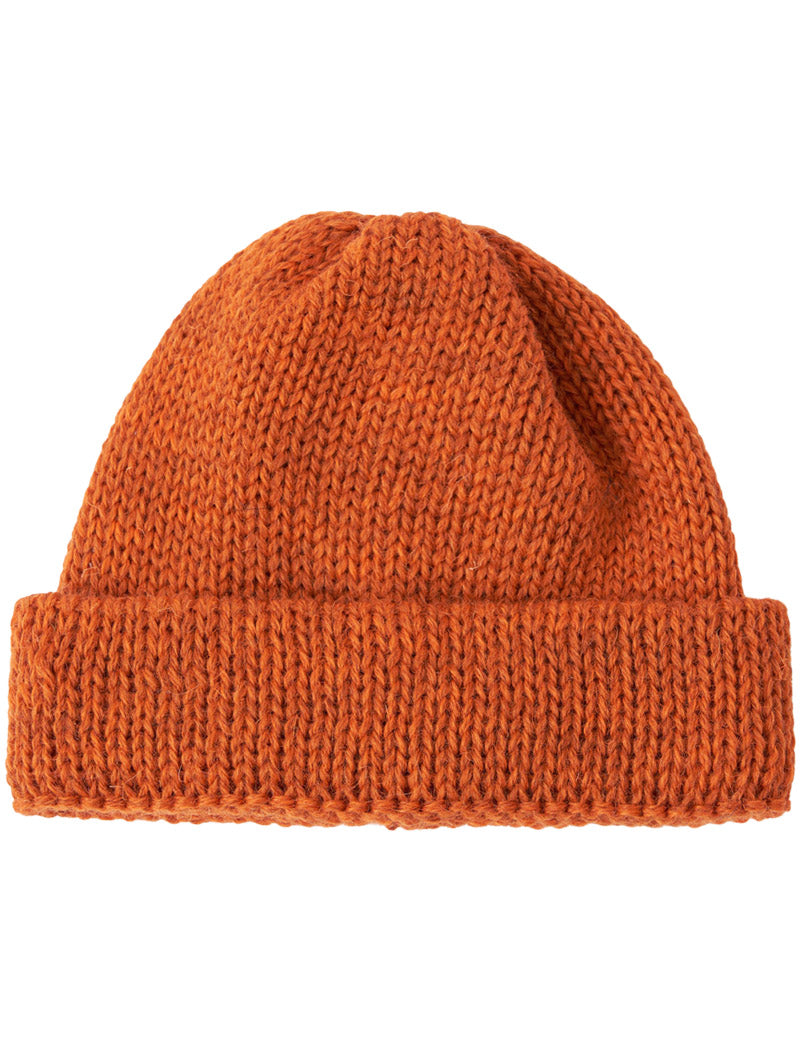 Universal Works Short Watch Cap Wool Orange