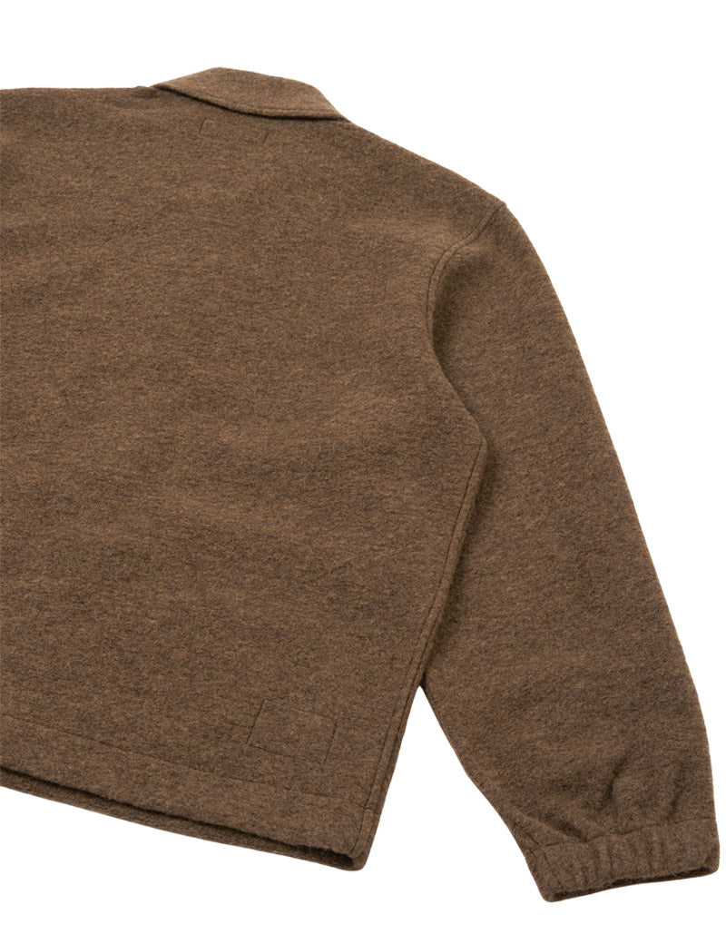 Universal Works Rams Jacket Wool Fleece Brown Marl