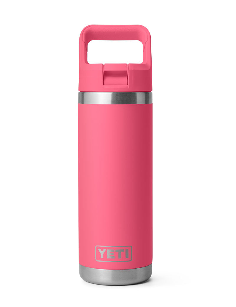 Yeti Rambler Bottle With Straw Cap 532Ml 18Oz Tropical Pink
