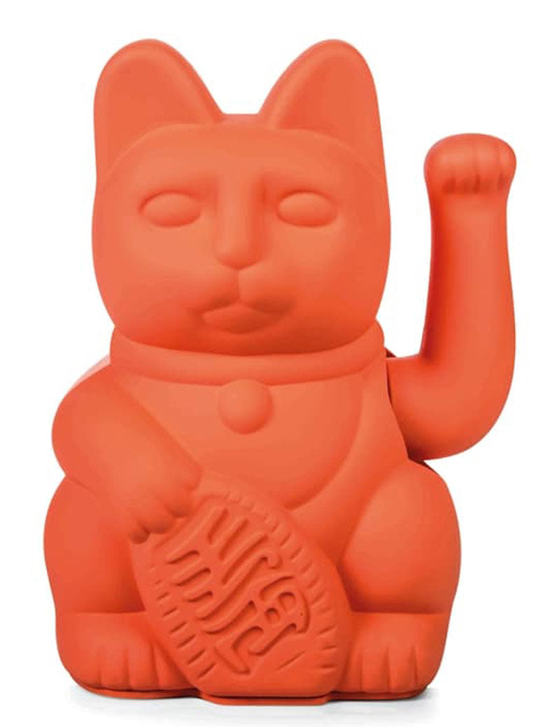 Donkey Lucky Cat Neon Orange Maneki Neko
