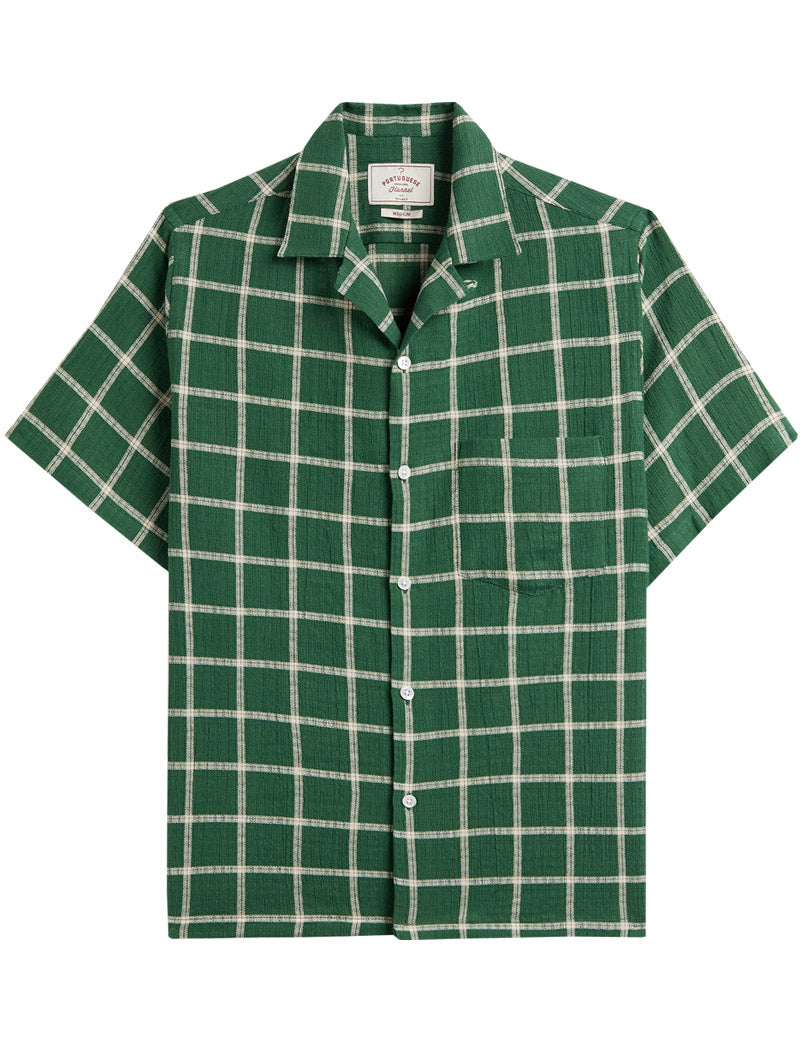 Portuguese Flannel Alvor Short Sleeve Shirt Green