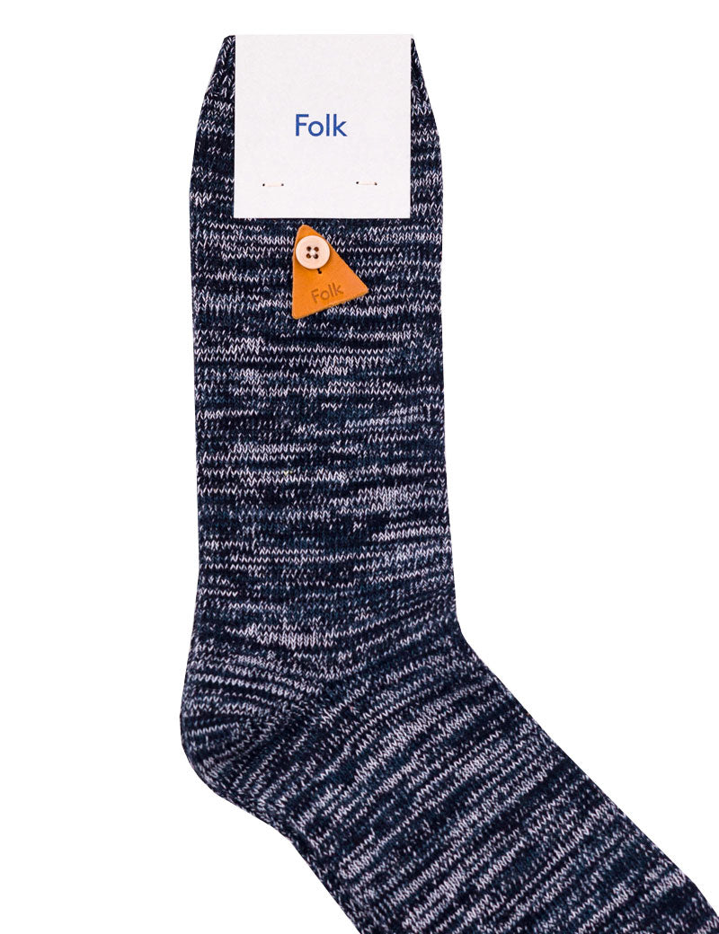 Folk Melange Socks Black Mix