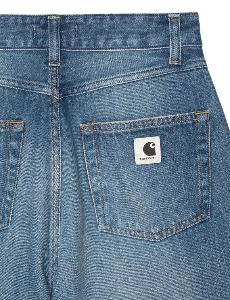 Carhartt WIP W' Alta Short 10.5 oz Blue Dark Used Wash Pocket Detail