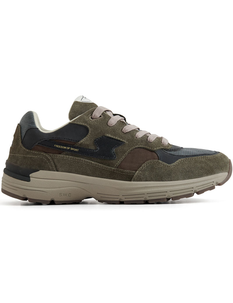 Stepney Workers Club Amiel S-Strike Trainers Geo-Merged Woodland