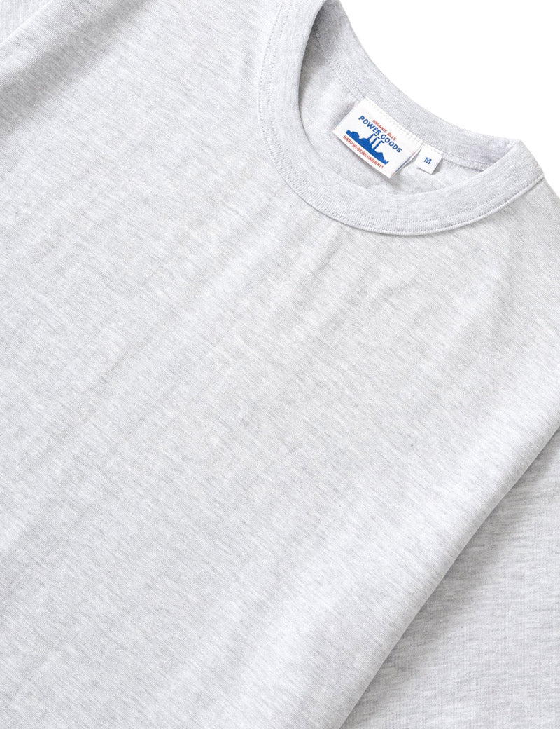Power Goods Archive T-Shirt Ash Collar Detail