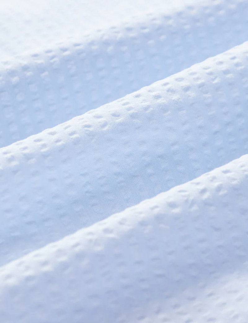 Portuguese Flannel Atlantico Long Sleeve Shirt Light Blue Fabric Detail