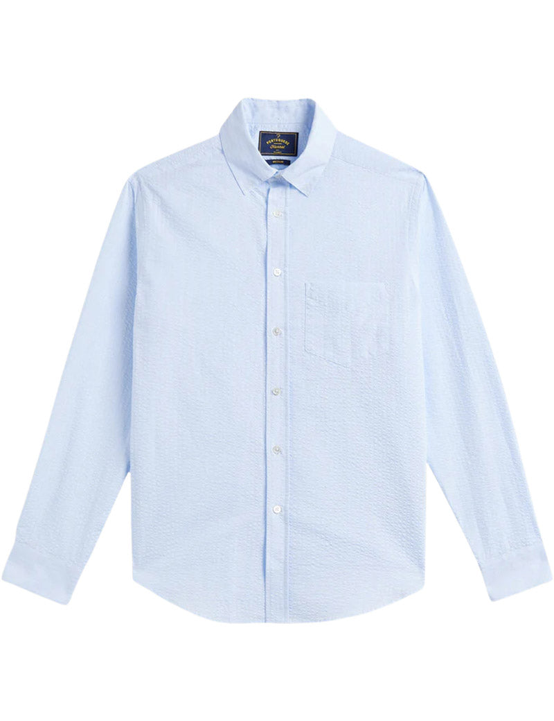 Portuguese Flannel Atlantico Long Sleeve Shirt Light Blue