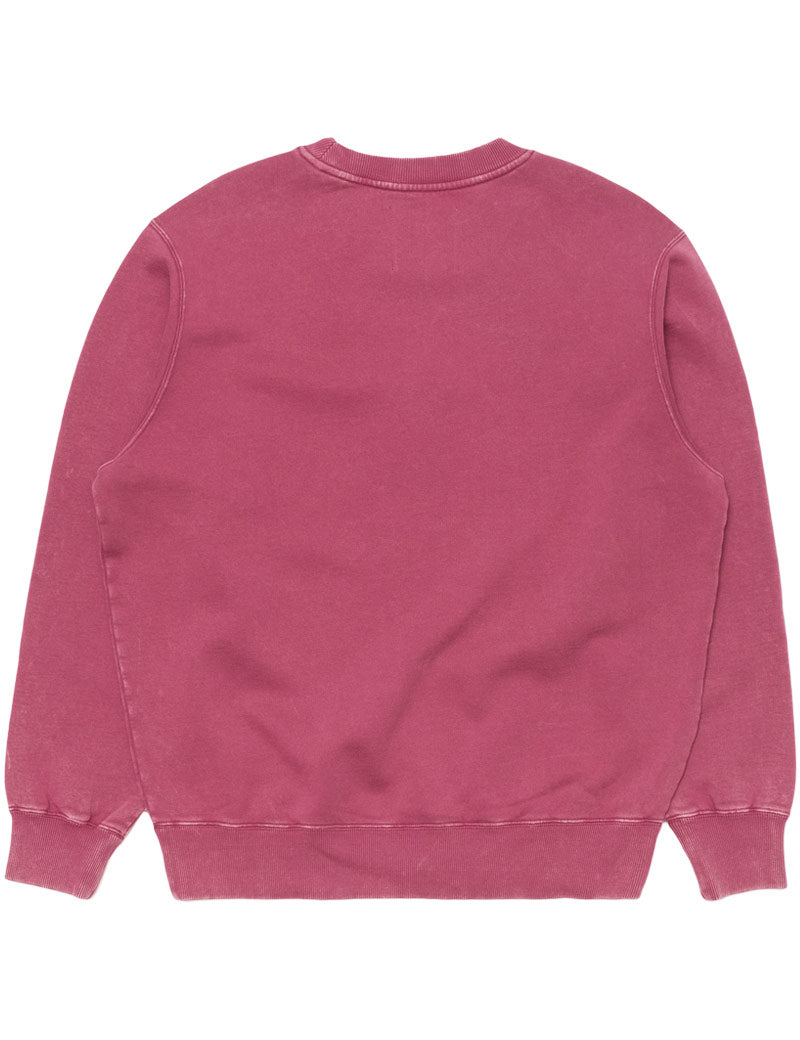 Edwin Axiom Crew Sweatshirt Red Plum