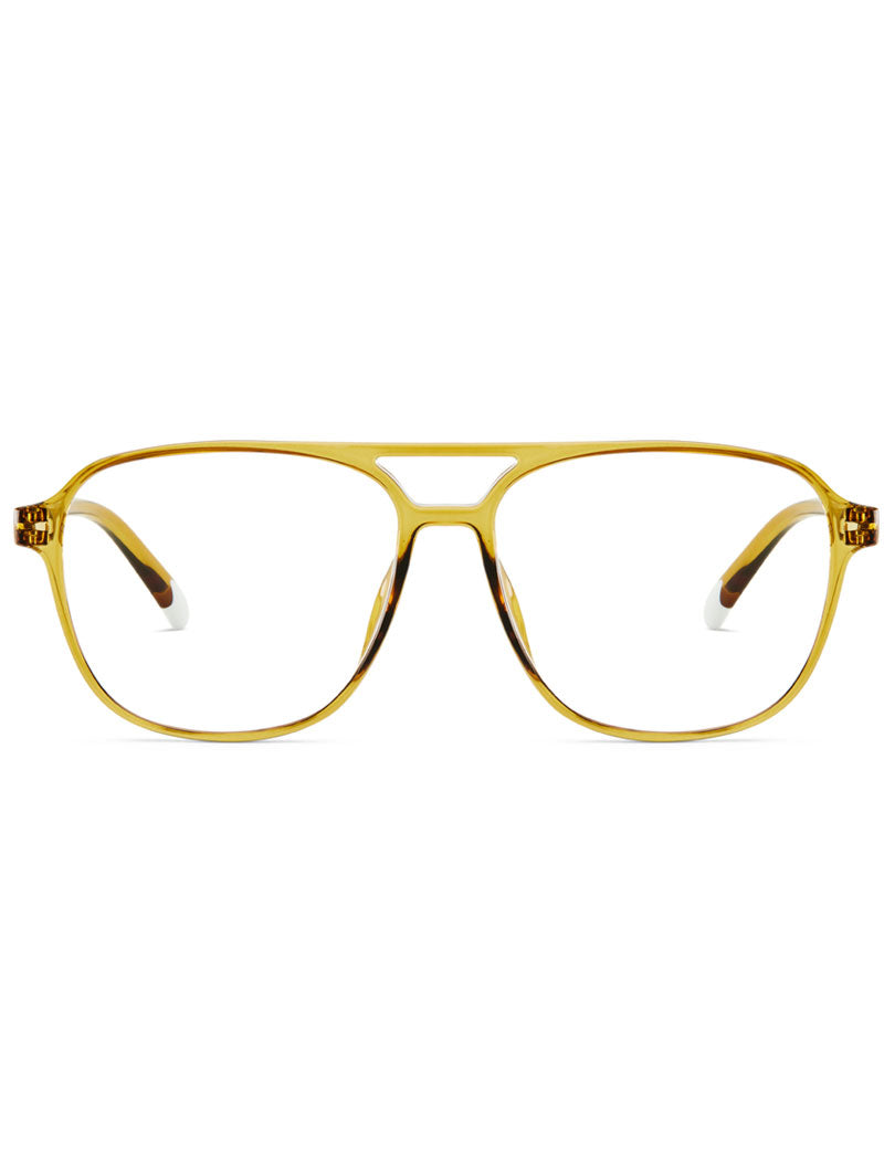 Barner Brad Blue Light Reading Glasses Glossy Ecru Olive