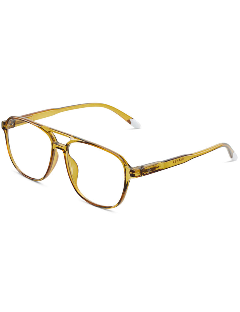 Barner Brad Blue Light Reading Glasses Glossy Ecru Olive