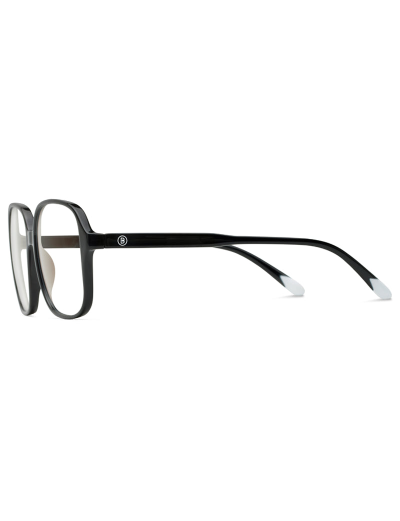 Barner Pascal Blue Light Reading Glasses Glossy Black Noir Side View
