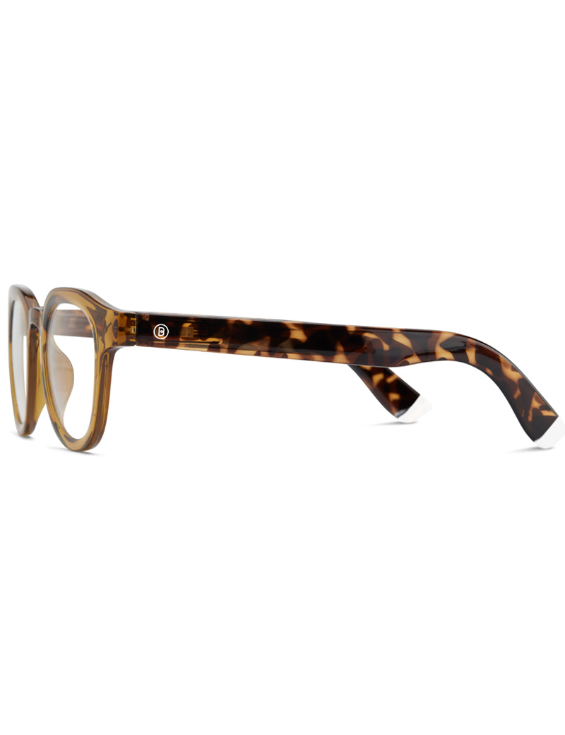 Barner Andy Blue Light Reading Glasses Glossy Ecru Olive Combi Side View
