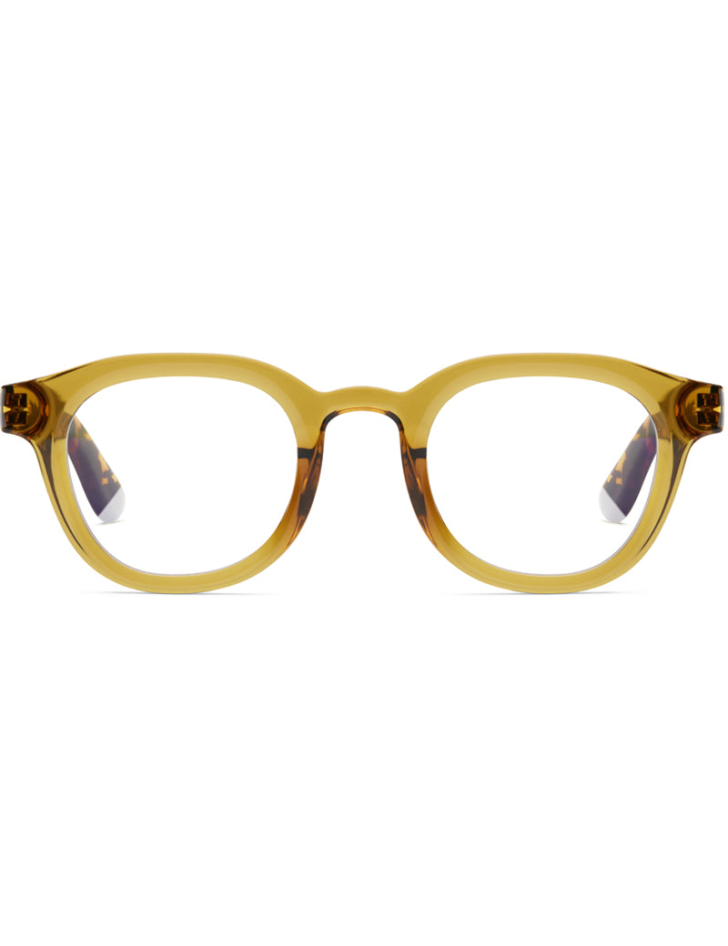 Barner Andy Blue Light Reading Glasses Glossy Ecru Olive Combi