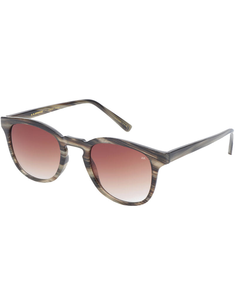A.Kjaerbede Bate Sunglasses Striped Horn