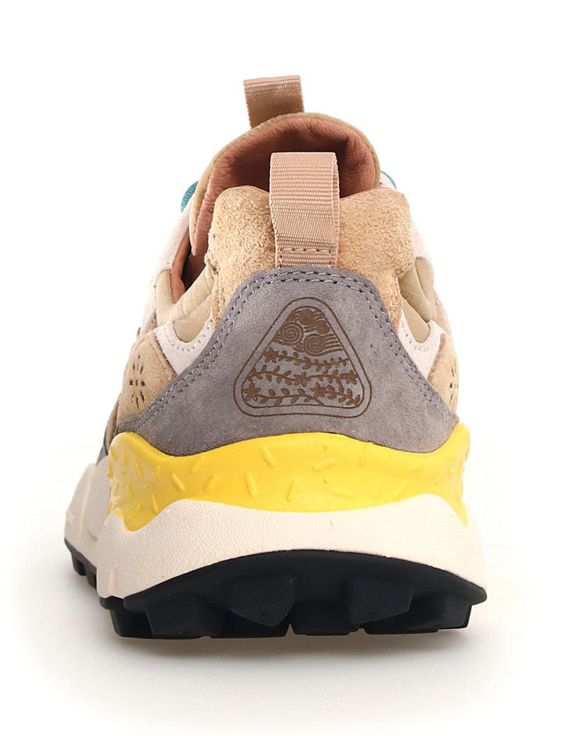 Flower Mountain Yamano 3 Trainers Suede Nylon Ripstop Brown Grey