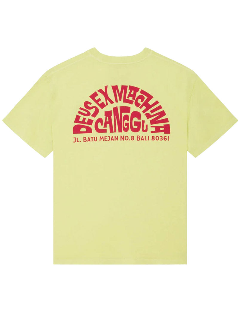 Deus Ex Machina Canggu Address Tee Canary Yellow Back Print